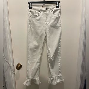 AO LA white flared hem jeans
